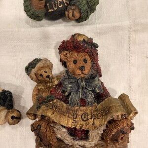 Boyds Bears Christmas Figurine - Red, Green, Gold